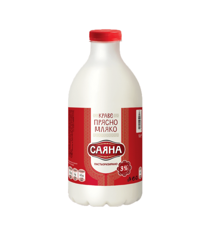 ПРЯСНО МЛЯКО БУТИЛКА САЯНА 3% 1Л